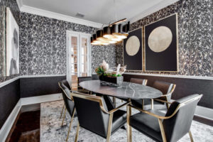 black marble dining room set
